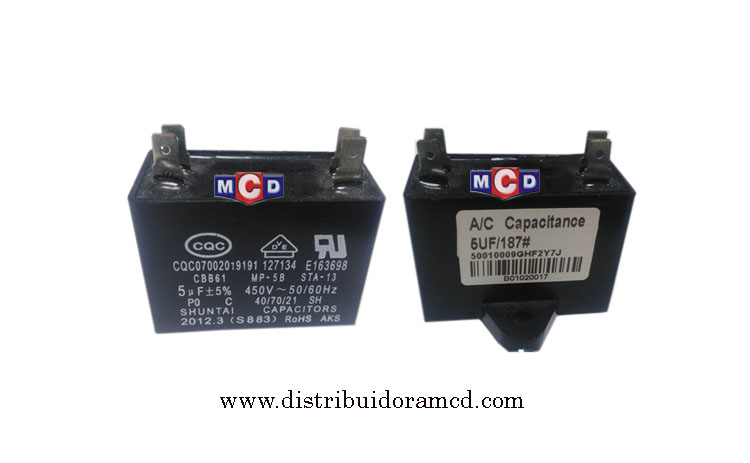 CAPACITOR DE 5 mf. 450V de 4 CONT.P/REFRIG