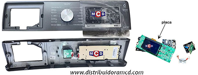 PANEL DE CONTROL PLAST.C/PLAQUETAS WHIRLP.