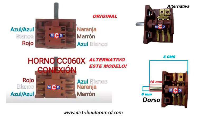 SELECTOR HORNO-HORNALLA COC.ELEC.ATMA VITR