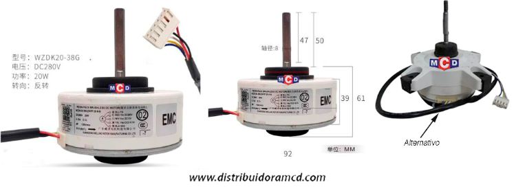 MOTOR FORZADOR 20W EVAPORADORA AIRE ACOND.