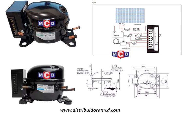 MOTOCOMPRESOR INVERTER SINKELAN QDZH35G 12