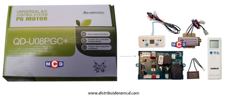 KIT PLAQUETA/CONTROL REMOTO UNIVERSAL A/A 