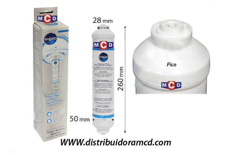 FILTRO de AGUA EXTERNO P/HELAD.WHIRLPOOL 