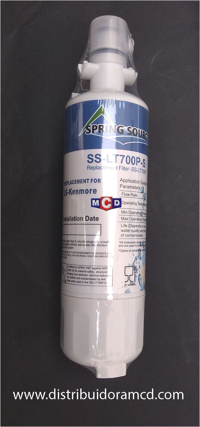 FILTRO de AGUA P/HEL.LG GRJ318LSBM LT700P