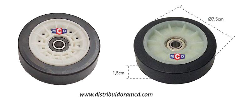 RUEDA SOPORTE TAMBOR SECARROPA BEKO-SMEG-